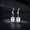 Emerald 2 Carat D Color Moissanite 925 Sterling Silver Women Drop Earrings Engagement Fine Jewelry