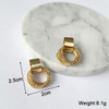 Gold Color Metal Drop Earrings Irregular Hollow Heart Pendants Earrings Twisted Geometric Personality Earrings for Women