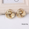 Gold Color Metal Drop Earrings Irregular Hollow Heart Pendants Earrings Twisted Geometric Personality Earrings for Women