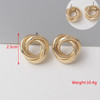 Gold Color Metal Drop Earrings Irregular Hollow Heart Pendants Earrings Twisted Geometric Personality Earrings for Women