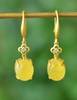 Natural Yellow Amber Dangle Earrings Women Healing Gemstone Fine Jewelry Genuine Baltic Ambers Drop Earring Girlfriend Mom Gifts