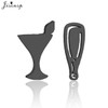 Fashion Stainless Steel Geometric Earrings Black Small Star Moon Round Triangle Ear Studs for Women Men Hip Hop Ear Jewelry 2024