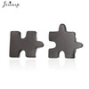 Fashion Stainless Steel Geometric Earrings Black Small Star Moon Round Triangle Ear Studs for Women Men Hip Hop Ear Jewelry 2024