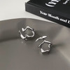 New Irregular Liquid Metal Hollow Earrings Style Hip-Hop Punk Fashion Personality Long Earring Women Travel Accessories