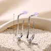 Vintage Stainless Steel Geometric Earrings For Women Personalized Fan-shaped Stud Earrings Party Jewelry Gift Wholesale
