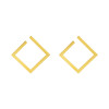 Retro Minimalist Square Earrings Irregular Stud Earrings New Exaggerated Cold Wind Fashion Earring for Women Opening Accessories