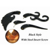 Fashion Black Horn Earrings For Women Hip-hop Acrylic Ear Stud Stainless Steel Anti-Allergies Earrings Gothic Spiral Ear Jewelry