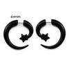 Fashion Black Horn Earrings For Women Hip-hop Acrylic Ear Stud Stainless Steel Anti-Allergies Earrings Gothic Spiral Ear Jewelry