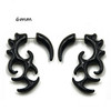 Fashion Black Horn Earrings For Women Hip-hop Acrylic Ear Stud Stainless Steel Anti-Allergies Earrings Gothic Spiral Ear Jewelry