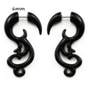 Fashion Black Horn Earrings For Women Hip-hop Acrylic Ear Stud Stainless Steel Anti-Allergies Earrings Gothic Spiral Ear Jewelry