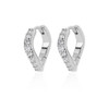 Zircon Polygon Earrings For Women Stainless Steel Geometric Hoop Earrings New Design Luxury Wedding 2024 Trending Jewelry Gift