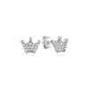 Original 925 Sterling Silver Earrings 2024 Stud Hoop Crystal Earings For Women Rose Gold Crown Heart Infinity Bee Earing Jewelry