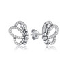 Original 925 Sterling Silver Earrings 2024 Stud Hoop Crystal Earings For Women Rose Gold Crown Heart Infinity Bee Earing Jewelry