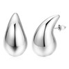 Stainless Steel Smooth Big Oval Stud Earrings for Women 2023 Exaggerated Hollow Ball Geometric Ear Buckle Earring Jewelry Gift