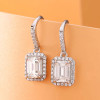 LORIELE 100% 925 Sterling Silver Emerald Cut 1CT Moissanite Diamonds Ear Stud Earrings Wedding Party Jewelry Drop Shipping