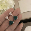 SFE 925 Sterling Silver High Quality Agate White Shell Malachite Fan Earrings Temperament Luxury Jewelry Gift For Friends