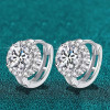 1ct 6.5mm Moissanite Diamond Earrings for Women S925 Sterling Silver with 18k Gold Plated Diamond Ear Studs Wedding Party Jewel