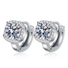 1ct 6.5mm Moissanite Diamond Earrings for Women S925 Sterling Silver with 18k Gold Plated Diamond Ear Studs Wedding Party Jewel