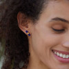 Lapis Lazuli S925 Silver Gold Plated Stud Earrings For Women Natural Stone Minimalistic Small Chic Geometric Earring 2023 New