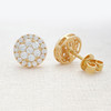 10K Gold Round Moissanite Earrings For Women Ear Studs Men Diamond Jewelry Pass Tester With GRA Free Shipping