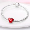 new in 100% 925 Sterling Silver Red Color Series Heart Shape Charms Beads Fit Pandora 925 Original Bracelets Lucky Jewelry Gifts