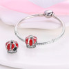 new in 100% 925 Sterling Silver Red Color Series Heart Shape Charms Beads Fit Pandora 925 Original Bracelets Lucky Jewelry Gifts