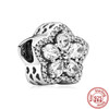 925 Sterling Silver Love Family Tree Snowflakes Dangle Beads Fit Original Pandora Charms Bracelets DIY Bead Women Jewelry Making