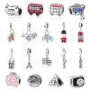 Original 925 Sterling Silver Charm Bead Travel London Bus Camera Suitcase Paris Charms Fit Pandora Bracelets Women Diy Jewelry
