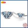 100% 925 Sterling Silver Firefly Charms Evil Eye Hot Air Balloon Blue Charms Fit Pandora Original Bracelet DIY Jewelry Making
