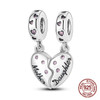 925 Sterling Silver Red Color Series Heart Shape Charms Beads Fit Original Pandora Bracelets Lucky Jewelry Gifts DiyAccessories