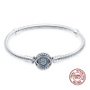 Sell like hot cakes 925 Sterling SilverSnake chain round Bracelet Suitable for Pandora pendant bracelet ladies jewelry