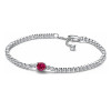Luxury Bracelet 925 Sterling Silver Classic Exquisite Brilliant Hearts Rounds Pendant Bracelet Charm Jewelry Anniversary Gift