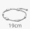 2024 New 925% sterling silver temperament cherry blossom pendant eternal circle charm earrings Pearl series bracelet necklace