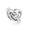 2019 NEW 100% 925 Sterling Silver Valentine's Day Rob Bot CLUB Dice Sparkling Arrow Charm Loved Heart Clip Pendant Bracelet Gift