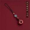 2024 Fidelity Cinnabar Ping An Buckle Zodiac Benmingfo Mobile Phone Hanging Rope Mobile Phone Chain Keychain Pendant Couple's