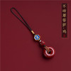 2024 Fidelity Cinnabar Ping An Buckle Zodiac Benmingfo Mobile Phone Hanging Rope Mobile Phone Chain Keychain Pendant Couple's