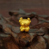 1pcs Real 24K Yellow Gold Pendant For Women Twelve of Zodiac 3D Hard Gold Beads DIY Making Baby Bracelet