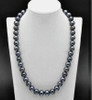 Top Grading AAAA Japanese 8-9Mmm Tahitian black Pearl Necklace 18" fine jewelryJewelry Making ((Same style bracelet））