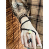 Chinese-style Zen Purple Sandalwood Multi-circle Bracelet with Lotus Pendant for Men and Women Wooden Buddha Beads Hand String