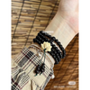 Chinese-style Zen Purple Sandalwood Multi-circle Bracelet with Lotus Pendant for Men and Women Wooden Buddha Beads Hand String