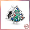 BAMELA 925 Sterling Silver Christmas Tree Bell Santa Claus Charms Gift Beads DIY For Original Pendant Bracelet Jewelr For Women