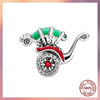 BAMELA 925 Sterling Silver Christmas Tree Bell Santa Claus Charms Gift Beads DIY For Original Pendant Bracelet Jewelr For Women