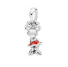 Classic Design Red Crystal Mickey Charm Minnie Pendant Pandora Beads fit For Original Bracelet DIY Making Fashion Jewelry Gift