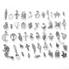 100/200pcs Tibetan Silver Mixed Pendant Charms Animals Spoon Lock Metal Beads for DIY Jewelry Making Bracelet DIY Necklace Craft