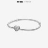 2024 Hot Sale Heart Shaped Snake Chain Charm Silver Bracelet Women Jewelry Birthday Party Fine Gift Fits Original Pendant Beads