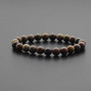 Beaded Bracelet 8mm Natural Stone Beads Black Onyx Lava Tiger Eye Agate Quartz Healing Energy For Women Men Yoga Chakra Jewelry