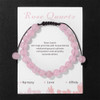 New Natural Stone Amethysts Bracelet with Card 8mm Pink Quartz Fluorite Beads Bracelet Adjustable for Women Men Couple Jewelry
