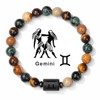 Zodiac Sign Natural Stone Beads Bracelet Homme 12 Constellation Gemini Virgo Leo Libra Bracelet Women Men Friendship Gift