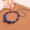 Hot Irregular Green Aventurines Gravel Bracelets Natural Stone Amethysts Bracelets Women Adjustable Rope Braided Bracelets Gift