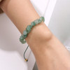 Hot Irregular Green Aventurines Gravel Bracelets Natural Stone Amethysts Bracelets Women Adjustable Rope Braided Bracelets Gift